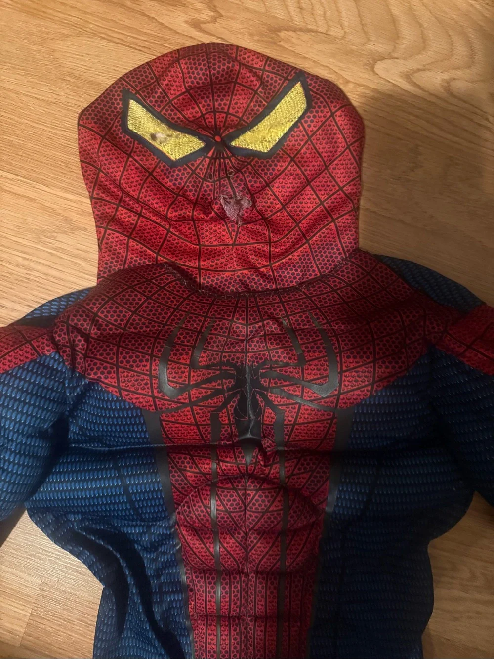 Kids Superhero Costume in Red and Blue with Hood